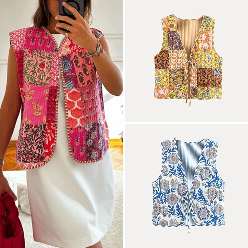 2025 Spring New Women's Sle Printed Rope Cotton Vest Top Multi-Color Streetwear V-Ne Single Button Polyester Fiber
2025 Spring New Women's Sle Printed Rope Cotton Vest Top Multi-Color Streetwear V-Ne Single Button Polyester Fiber