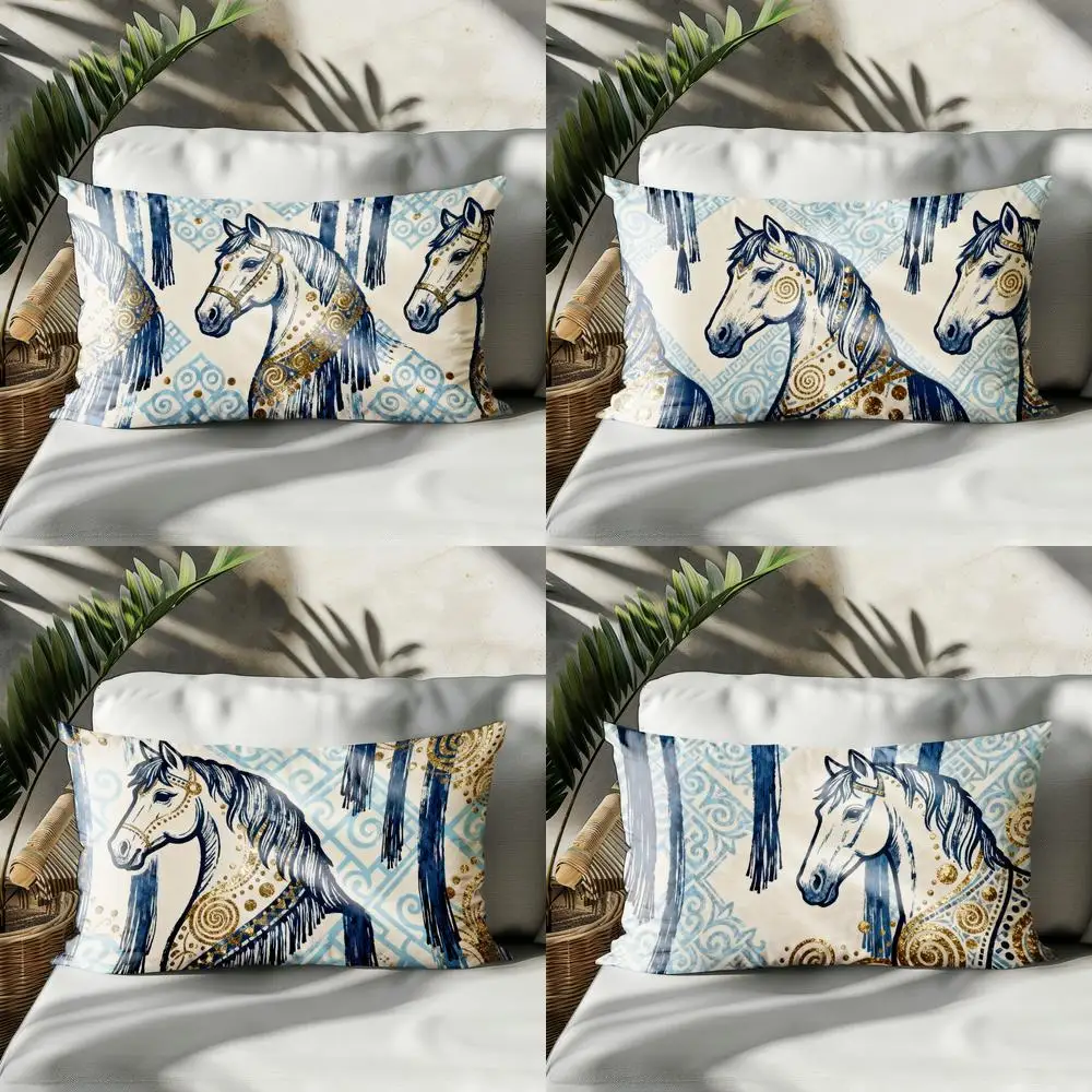 Подушка с 2D-рисунком лошади синего и золотого цветов, подходит для дивана, спальни, автомобиля, наволочка, прямоугольная подушка для спины
Подушка с 2D-рисунком лошади синего и золотого цветов, подходит для дивана, спальни, автомобиля, наволочка, прямоугольная подушка для спины