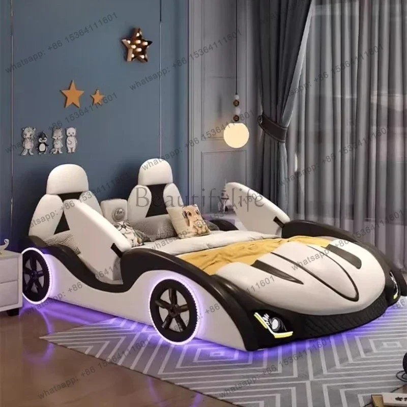With lights and sound system Sports car bed bedroom furniture Bed bases and frames Double beds
With lights and sound system Sports car bed bedroom furniture Bed bases and frames Double beds