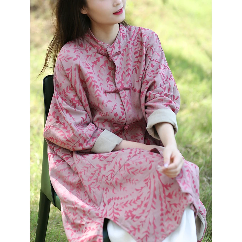 2025 New Arrival Spring/summer Women Loose Fit Long Sleeve O-neck Blouse Casual Vintage Print Long Single Breasted Shirts T04
2025 New Arrival Spring/summer Women Loose Fit Long Sleeve O-neck Blouse Casual Vintage Print Long Single Breasted Shirts T04