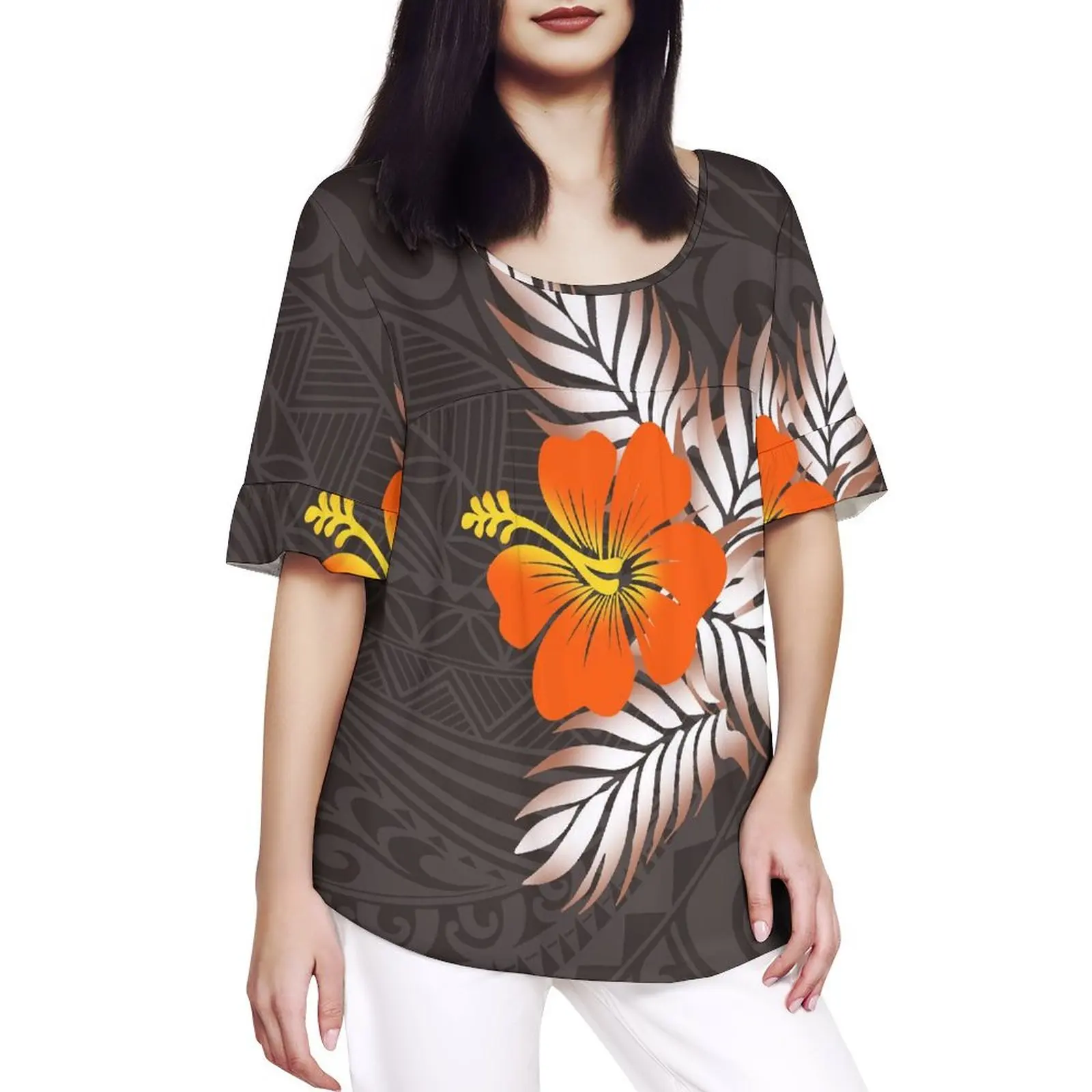 Fashion Custom Wholesale Hawaii Style Polynesian Tribal Print Women Plus Size T-shirts Round Neck Women Super Soft T Shirts
Fashion Custom Wholesale Hawaii Style Polynesian Tribal Print Women Plus Size T-shirts Round Neck Women Super Soft T Shirts