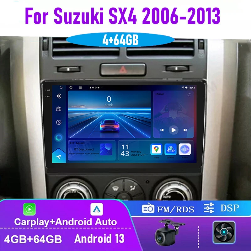 9" 4+64GB Car Stereo Radio For SUZUKI SX4 2006-2013 Head Unit Apple Carplay Android Auto Wifi GPS BT Reversing Image
9" 4+64GB Car Stereo Radio For SUZUKI SX4 2006-2013 Head Unit Apple Carplay Android Auto Wifi GPS BT Reversing Image