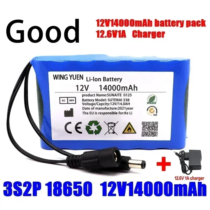 SUTENAI Portable Super 18650 Rechargeable Lithium Ion battery pack capacity DC 12 V 14000 Mah CCTV Cam Monitor +12.6V 1A Charger
SUTENAI Portable Super 18650 Rechargeable Lithium Ion battery pack capacity DC 12 V 14000 Mah CCTV Cam Monitor +12.6V 1A Charger