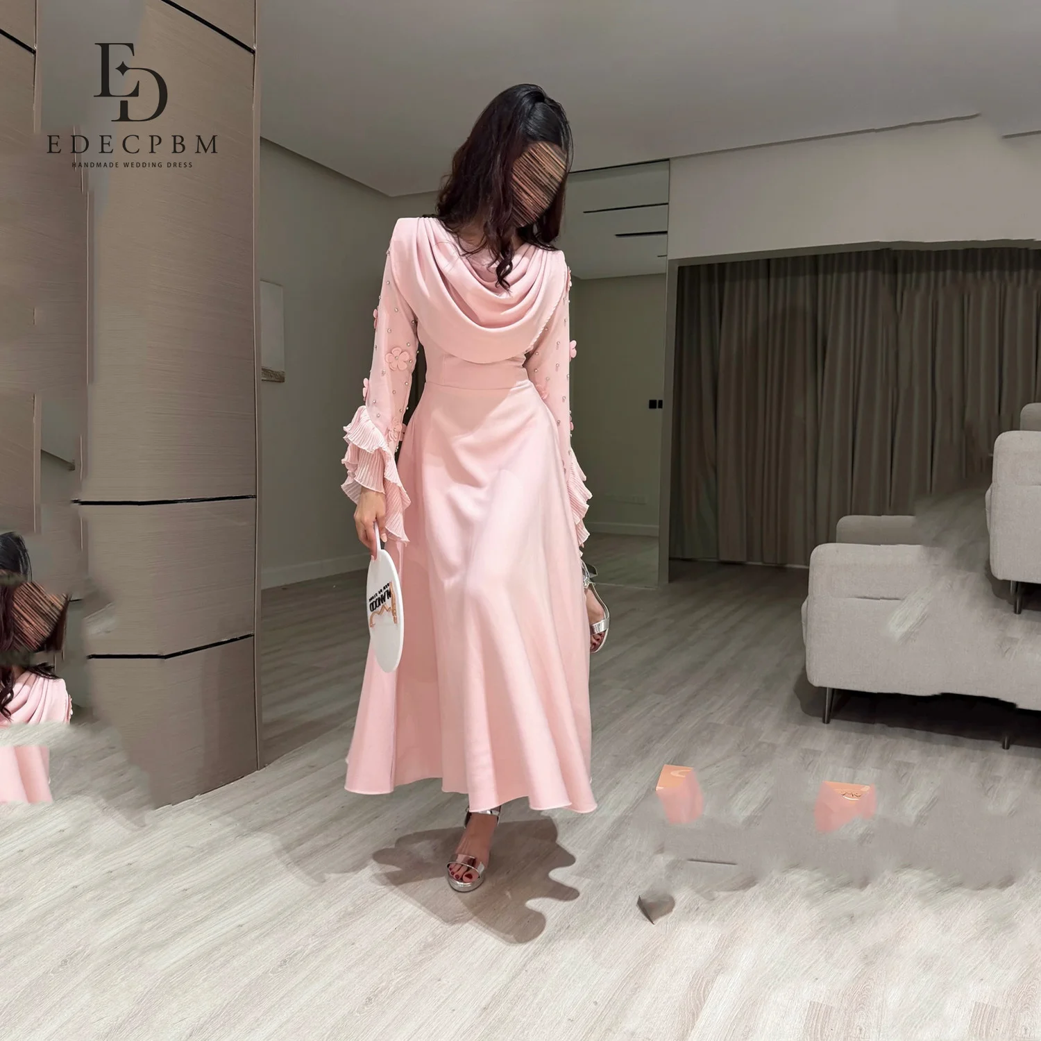 EDECPBM 3D Flowers Women's Evening Dress Pink Customized Elegant Party Dresses for Special Occasions Medium Length A-line Prom
EDECPBM 3D Flowers Women's Evening Dress Pink Customized Elegant Party Dresses for Special Occasions Medium Length A-line Prom