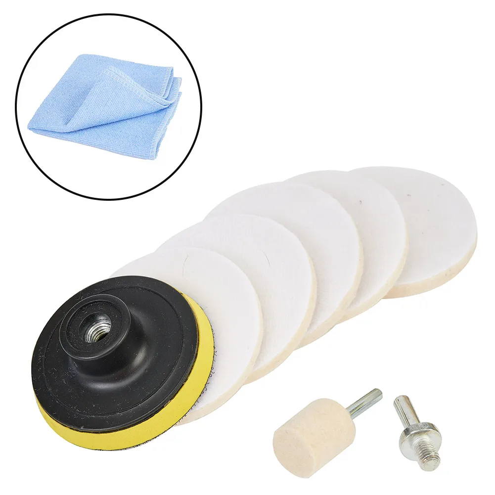 /8PC /Glass /Polishing Kit With Wool Felt Wheels And Backing Pad For Car Scratch Repair On Stainless Steel Furniture Marble Tool
/8PC /Glass /Polishing Kit With Wool Felt Wheels And Backing Pad For Car Scratch Repair On Stainless Steel Furniture Marble Tool