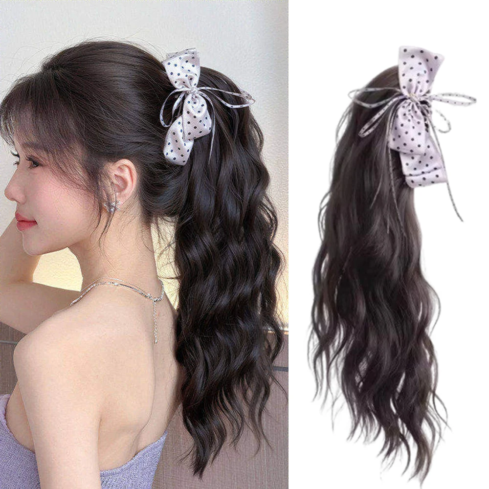 Bow Polka Dot Twist Clip Corn Silk Ponytail Synthetic Hairpiece Heat Resistant Fashion Hair Accessories for Women Daily Party
Bow Polka Dot Twist Clip Corn Silk Ponytail Synthetic Hairpiece Heat Resistant Fashion Hair Accessories for Women Daily Party
