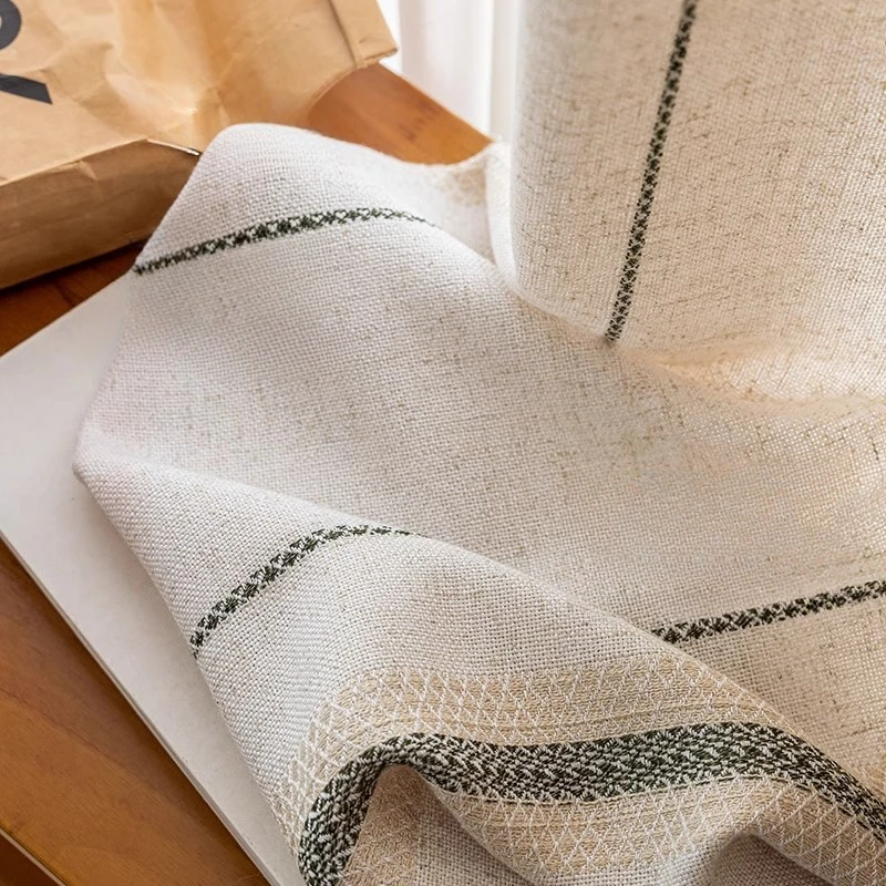 French Cream Style Eco-friendly Weave Curtains Simple Stripes Thick Linen Gauze Translucent Curtains for Bedroom Living Room
French Cream Style Eco-friendly Weave Curtains Simple Stripes Thick Linen Gauze Translucent Curtains for Bedroom Living Room