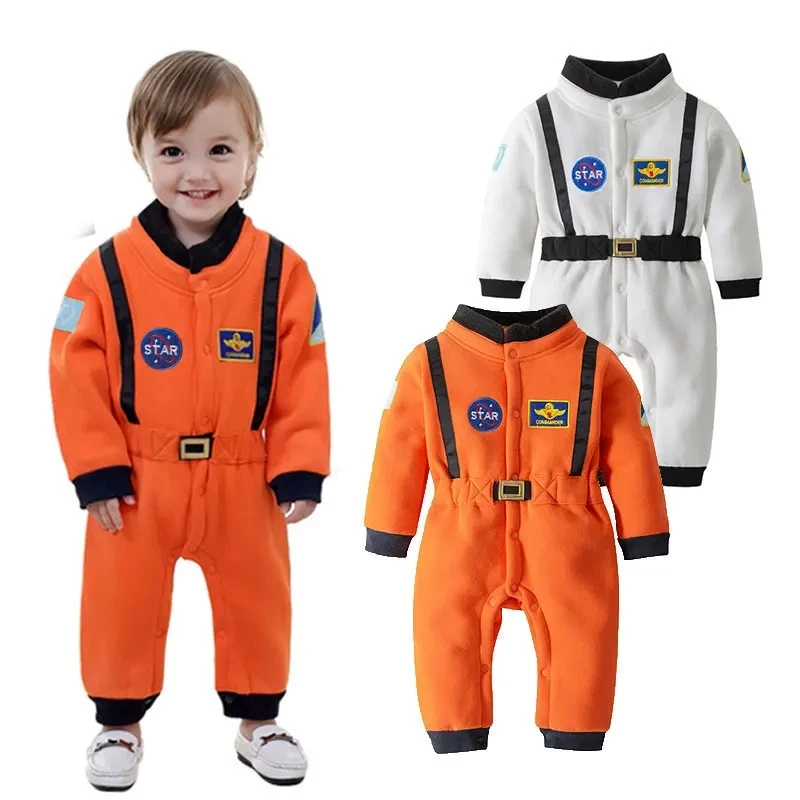 Astronaut Costume Orange Space Suit Long-sleeved Jumpsuit Children's Boy Halloween Christmas Birthday Party Cosplay Costume Ball 
Astronaut Costume Orange Space Suit Long-sleeved Jumpsuit Children's Boy Halloween Christmas Birthday Party Cosplay Costume Ball