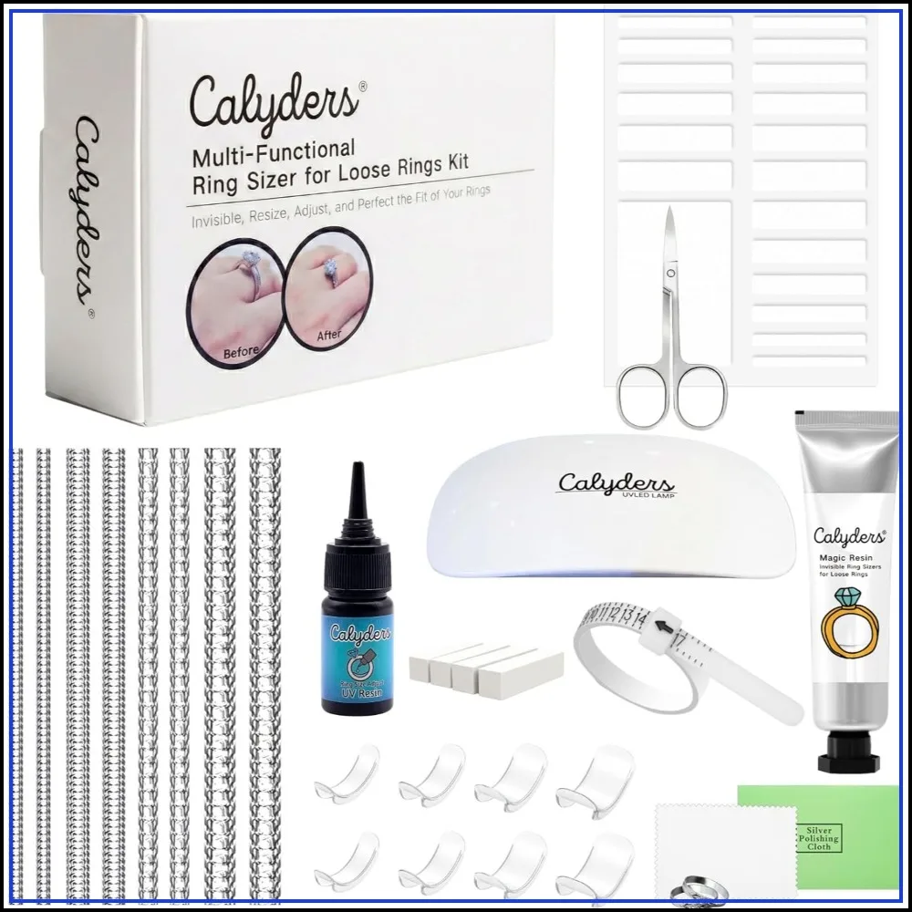 Ring Size Adjuster Kit for Loose Rings - Invisible Tightener, Resin Gel & Silicone Spacers, Ultimate Jewelry Guard
Ring Size Adjuster Kit for Loose Rings - Invisible Tightener, Resin Gel & Silicone Spacers, Ultimate Jewelry Guard