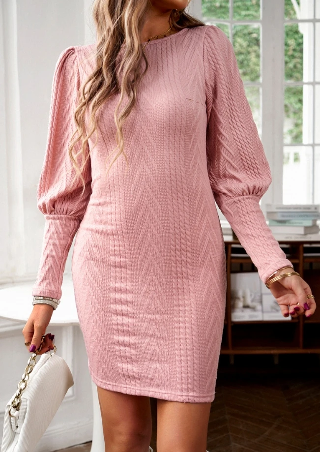 New Spring and Autumn Dresses with Round Neck Long Sleeves Slim Fit Wrapped Hips Knitted Solid Color Casual Fashion Short Skirt
New Spring and Autumn Dresses with Round Neck Long Sleeves Slim Fit Wrapped Hips Knitted Solid Color Casual Fashion Short Skirt