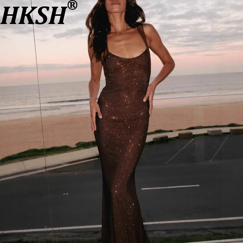 HKSH Women Sexy Dress Studded Diamonds Sleeveless Backless French Light Luxury Evening Party Long Dresses Ins New Summer HK19407
HKSH Women Sexy Dress Studded Diamonds Sleeveless Backless French Light Luxury Evening Party Long Dresses Ins New Summer HK19407