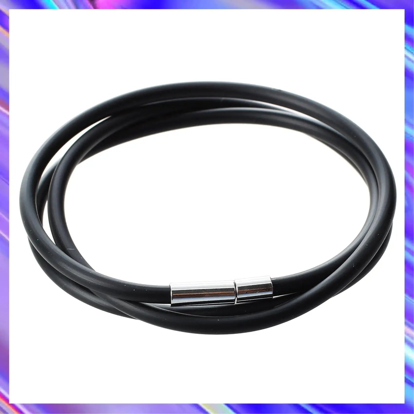 A24U 2X 3Mm Black Rubber Cord Necklace With Stainless Steel Closure - 22 Inch
A24U 2X 3Mm Black Rubber Cord Necklace With Stainless Steel Closure - 22 Inch