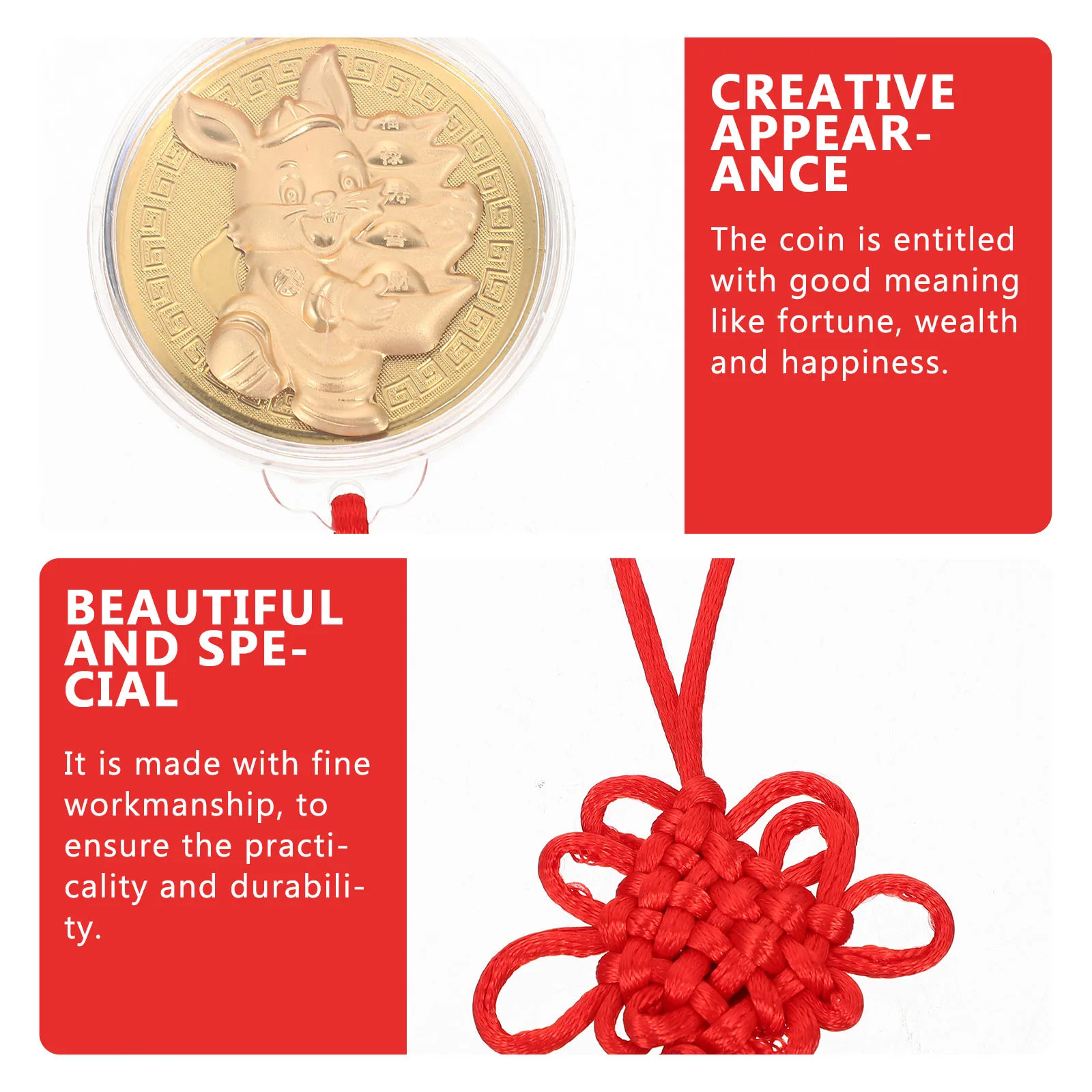 10Pcs Chinese New Year Rabbit Coin Pendant Hanging Decor for Car Wall Door Tree Branches Prosperity Fortune Happiness Symbol
10Pcs Chinese New Year Rabbit Coin Pendant Hanging Decor for Car Wall Door Tree Branches Prosperity Fortune Happiness Symbol