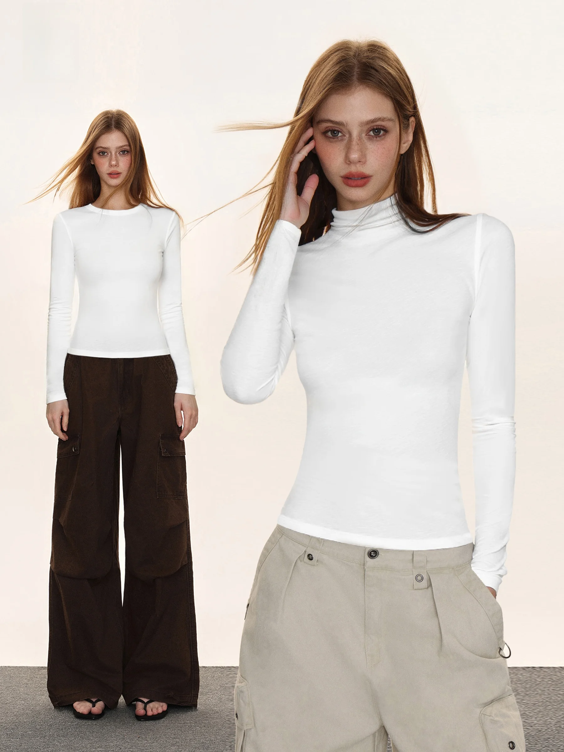 Облегающая круглая футболка Ne, женская осенне-зимняя американская футболка, базовый повседневный базовый слой, свободный длинный све
Облегающая круглая футболка Ne, женская осенне-зимняя американская футболка, базовый повседневный базовый слой, свободный длинный све