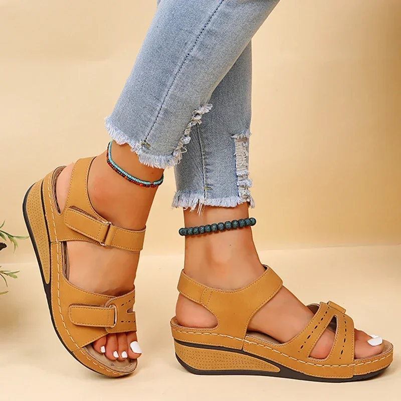 New Open Toe Fashion Women's Sandals Summer 2025 Soft Sexy Womens Sandals Wedge Buckle Women's Orthopedic Sandal Footwear Female
New Open Toe Fashion Women's Sandals Summer 2025 Soft Sexy Womens Sandals Wedge Buckle Women's Orthopedic Sandal Footwear Female
