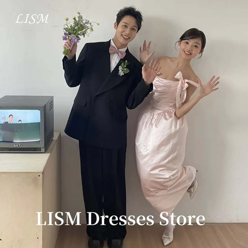 LISM Sweet Pink Simple A-Line Korea Evening Dresses Photo Shoot Silk Satin Ankle Length Prom Gowns웨딩드레스Customized Corsets
LISM Sweet Pink Simple A-Line Korea Evening Dresses Photo Shoot Silk Satin Ankle Length Prom Gowns웨딩드레스Customized Corsets