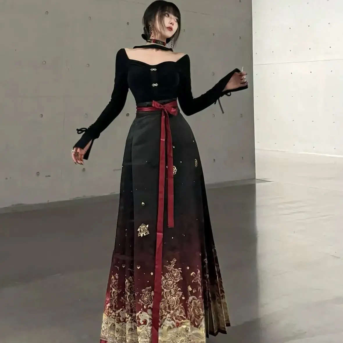Ancient Chinese Style New Improved Hanfu Shoulder Coat Horse Skirt Two Sets of Women Early Spring Daily Wear Tang Suit
Ancient Chinese Style New Improved Hanfu Shoulder Coat Horse Skirt Two Sets of Women Early Spring Daily Wear Tang Suit