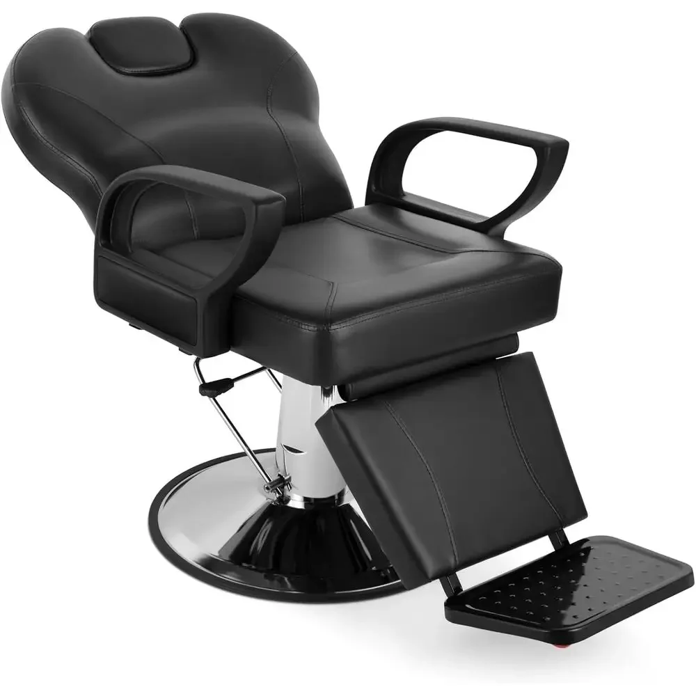 Heavy-Duty Reclining Barber Salon Chair with Headrest, Footrest, and 360 Swivel for Stylists and Shampoo Services, Black
Heavy-Duty Reclining Barber Salon Chair with Headrest, Footrest, and 360 Swivel for Stylists and Shampoo Services, Black