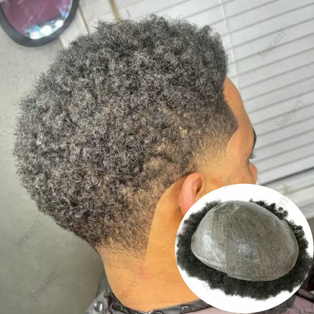 1b40Grey Black 6mm Afro Hairstyle Men's Hairpiece Human Hair Toupee Durable Full Skin PU Base Natural Hairline Prosthesi System
1b40Grey Black 6mm Afro Hairstyle Men's Hairpiece Human Hair Toupee Durable Full Skin PU Base Natural Hairline Prosthesi System