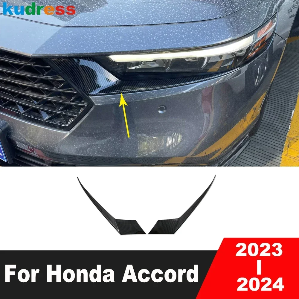 Front Head Light Lamp Eyebrow Cover Trim For Honda Accord Sedan 2023 2024 Carbon Fiber Car Headlight Eyelid Strip Accessories
Front Head Light Lamp Eyebrow Cover Trim For Honda Accord Sedan 2023 2024 Carbon Fiber Car Headlight Eyelid Strip Accessories