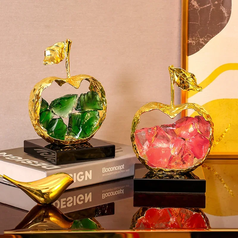 Metal Apple Crystal Fruit Sculpture Hollow Simulation Crafts Crystal Apple Metal Figurine Decorative Figurines Home Decoration
Metal Apple Crystal Fruit Sculpture Hollow Simulation Crafts Crystal Apple Metal Figurine Decorative Figurines Home Decoration