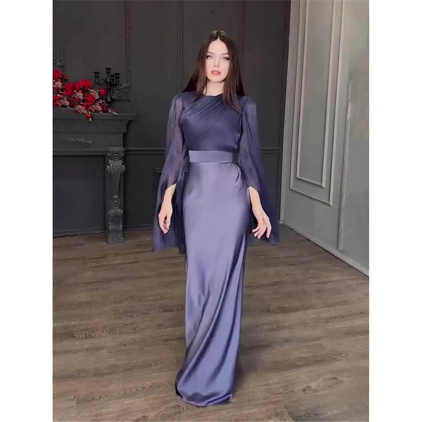 Fall 2024 Long Sve Slim Fit Satin Dr with Glass Lace Patchwork Bell Sves High Waist A-Line Skirt Commute Sle Ciwalk
Fall 2024 Long Sve Slim Fit Satin Dr with Glass Lace Patchwork Bell Sves High Waist A-Line Skirt Commute Sle Ciwalk