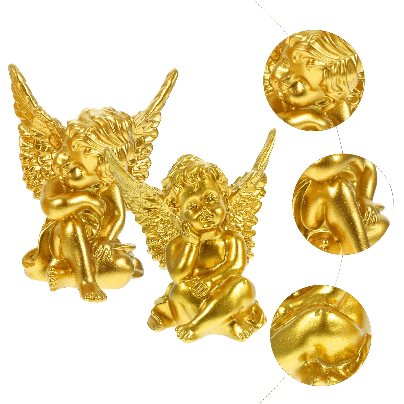 2Pcs Small Angel Statue Resin Craft Decorative Home Ornament for Tabletop Shelf Cabinet Wedding Housewarming Gift European Style
2Pcs Small Angel Statue Resin Craft Decorative Home Ornament for Tabletop Shelf Cabinet Wedding Housewarming Gift European Style