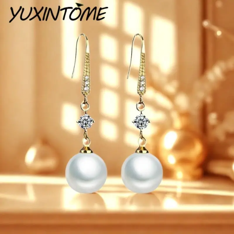 925 Sterling Silver Needle Classic Retro Gentle Pearl Zircon Pendant Ear Hooks Women's Light Luxury Fashion Wedding Jewelry Gift
925 Sterling Silver Needle Classic Retro Gentle Pearl Zircon Pendant Ear Hooks Women's Light Luxury Fashion Wedding Jewelry Gift