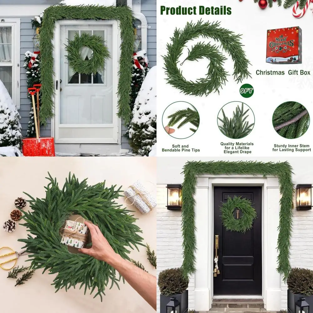 Толстая пышная 9-футовая гирлянда из искусственной сосны для мантии, внутренней лестницы, наружного камина и рождественского декора
Толстая пышная 9-футовая гирлянда из искусственной сосны для мантии, внутренней лестницы, наружного камина и рождественского декора