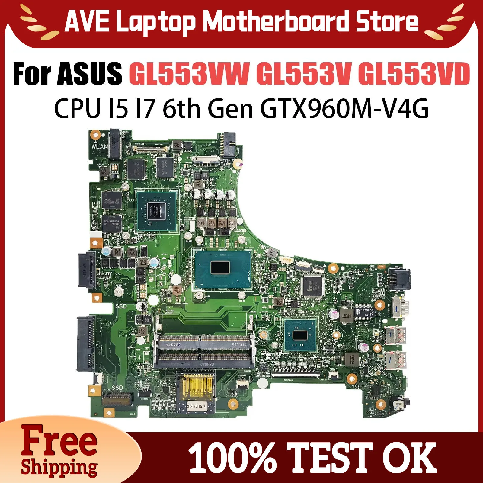 Материнская плата для ASUS ROG FX553V ZX553V G553V GL553VE GL553VF GL553VG GL553VDR GL553VX GL553VL GL553VE GL553V FX53V ZX53V GL553VD
Материнская плата для ASUS ROG FX553V ZX553V G553V GL553VE GL553VF GL553VG GL553VDR GL553VX GL553VL GL553VE GL553V FX53V ZX53V GL553VD