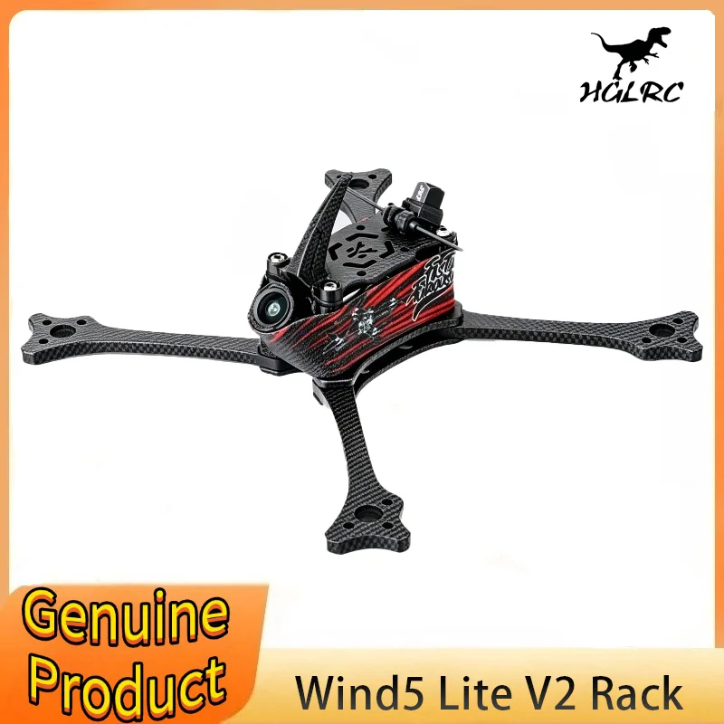 HGLRC Wind 5 Lite V2 5inch Brushless T700 Four-Axis Indoor Carbon Fiber FPV Racing Frame Kit
HGLRC Wind 5 Lite V2 5inch Brushless T700 Four-Axis Indoor Carbon Fiber FPV Racing Frame Kit