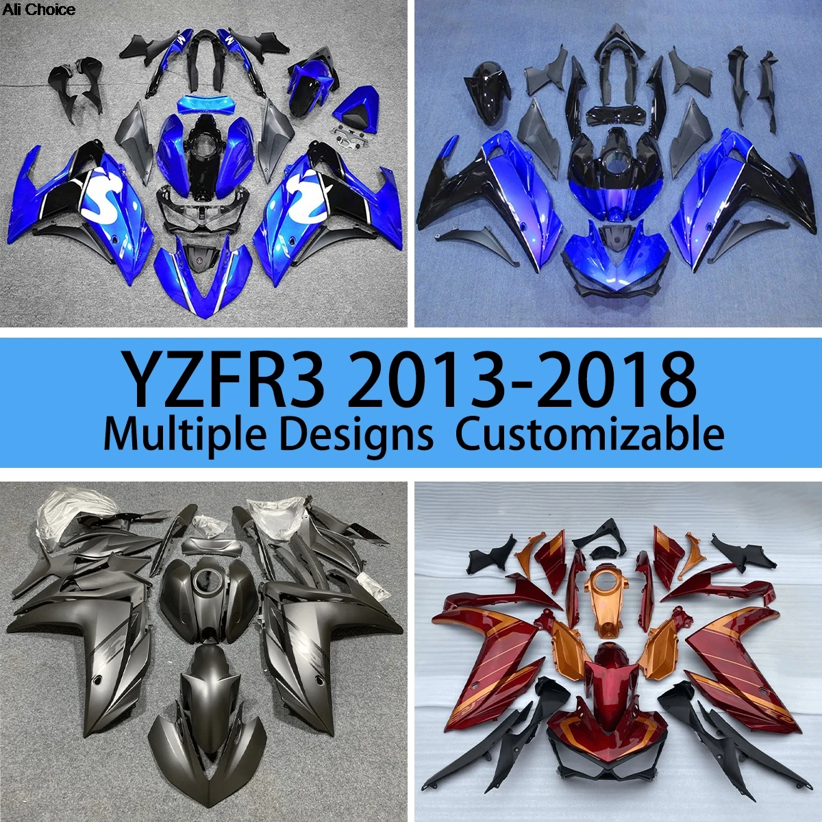 Fit For YAMAHA YZF R3 2013 2014 2015 2016 2017 2018 Fairing Kit YZFR3 13-18 Motorcycle Fairings ABS Cowling
Fit For YAMAHA YZF R3 2013 2014 2015 2016 2017 2018 Fairing Kit YZFR3 13-18 Motorcycle Fairings ABS Cowling