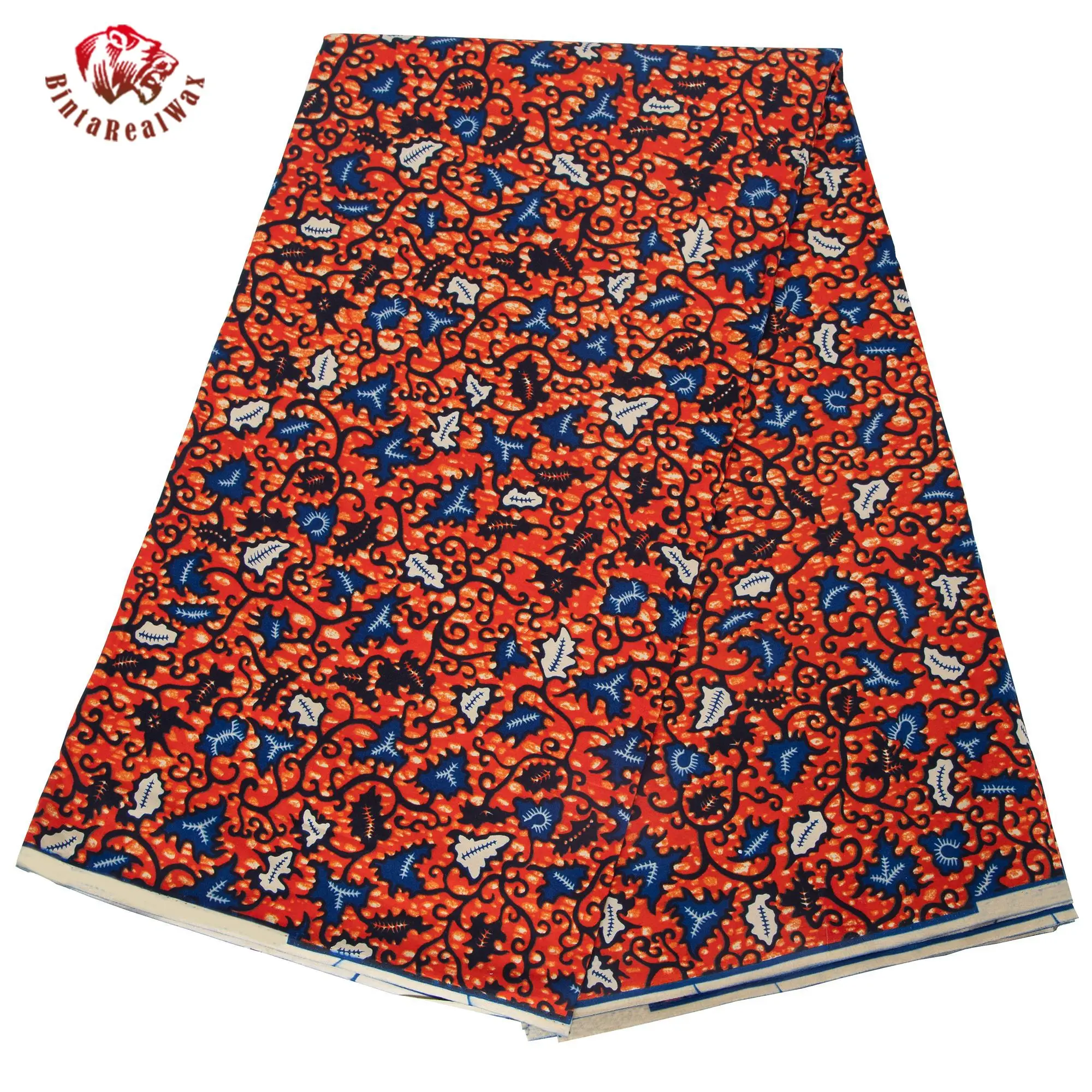 African Wax Print Fabric, Orange Blue White Floral Batik Pattern, 100% Cotton Dutch Wax Ankara Fabric for Dress Skirt 24FS1628
African Wax Print Fabric, Orange Blue White Floral Batik Pattern, 100% Cotton Dutch Wax Ankara Fabric for Dress Skirt 24FS1628