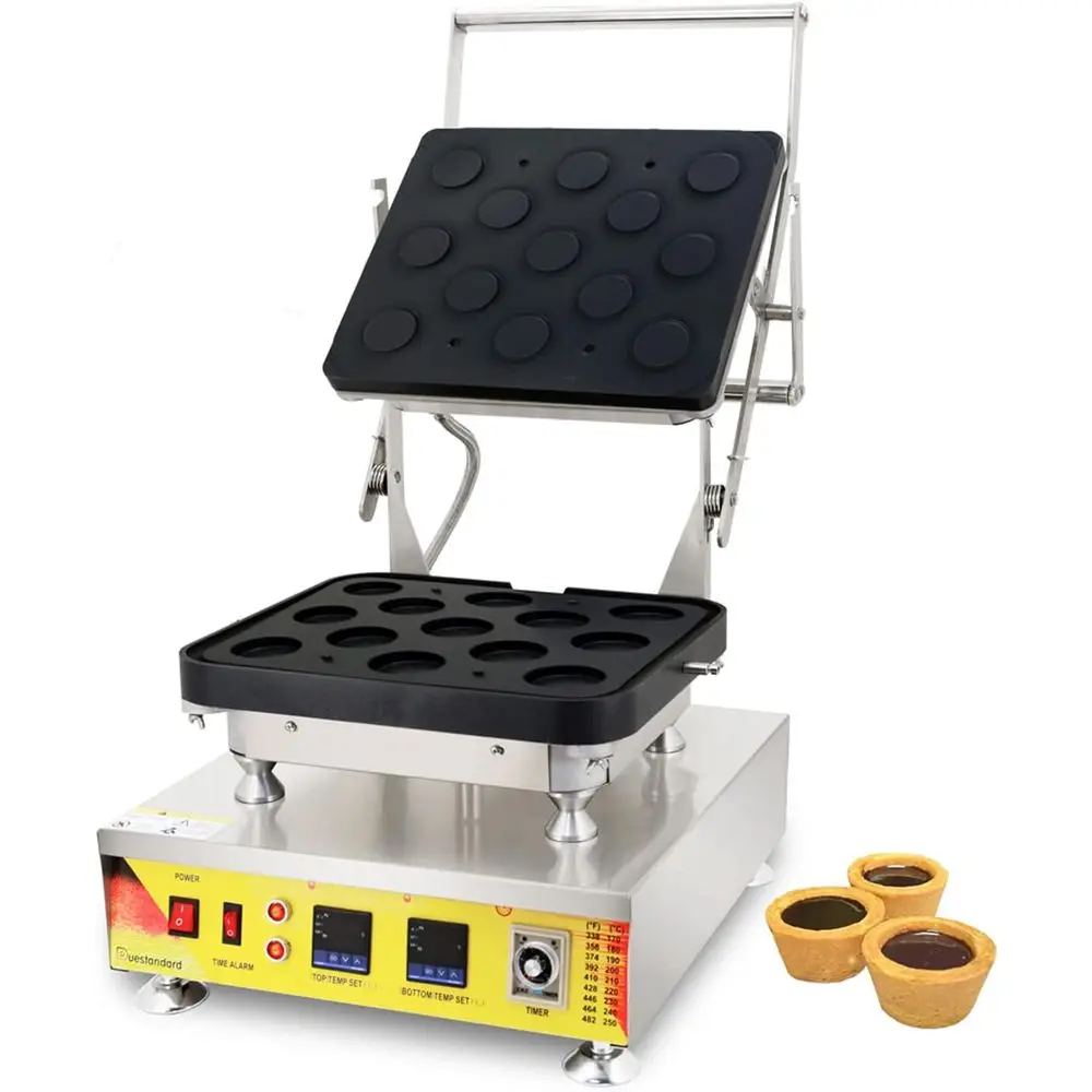 Commercial Egg Tart Crust & Wale Shell Bg hine 13-Piece Nonstick Tartlet Baker with Digital Timer Pastry Shell Maker 110V
Commercial Egg Tart Crust & Wale Shell Bg hine 13-Piece Nonstick Tartlet Baker with Digital Timer Pastry Shell Maker 110V