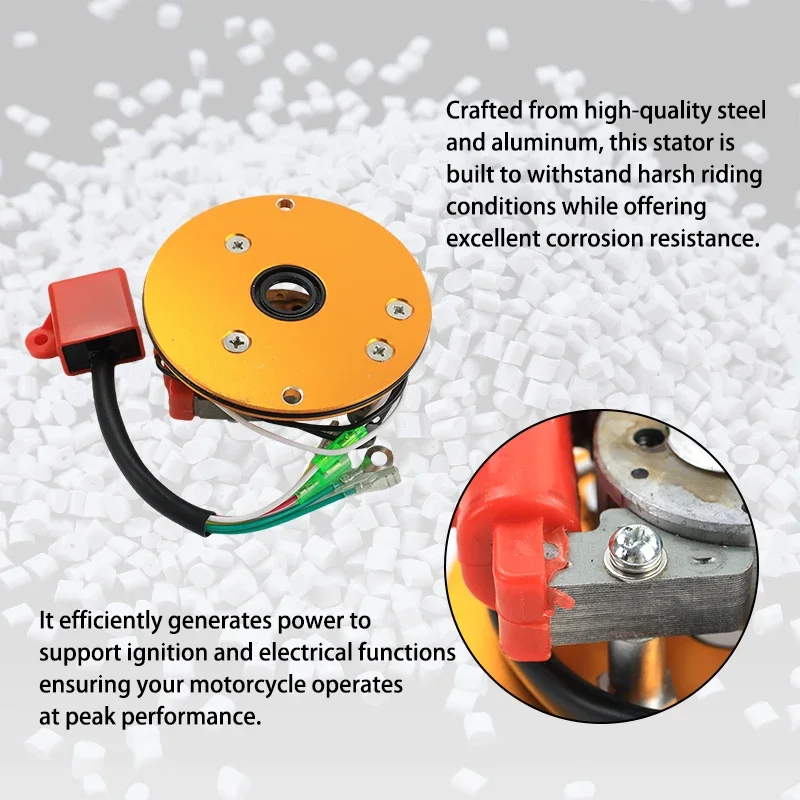 LESQUE Pit Dirt Bike Magnetic Coils Rotor Stator Assembly Replacement For 110cc 125cc 140cc Off-road Monkey Bikes Motocross
LESQUE Pit Dirt Bike Magnetic Coils Rotor Stator Assembly Replacement For 110cc 125cc 140cc Off-road Monkey Bikes Motocross