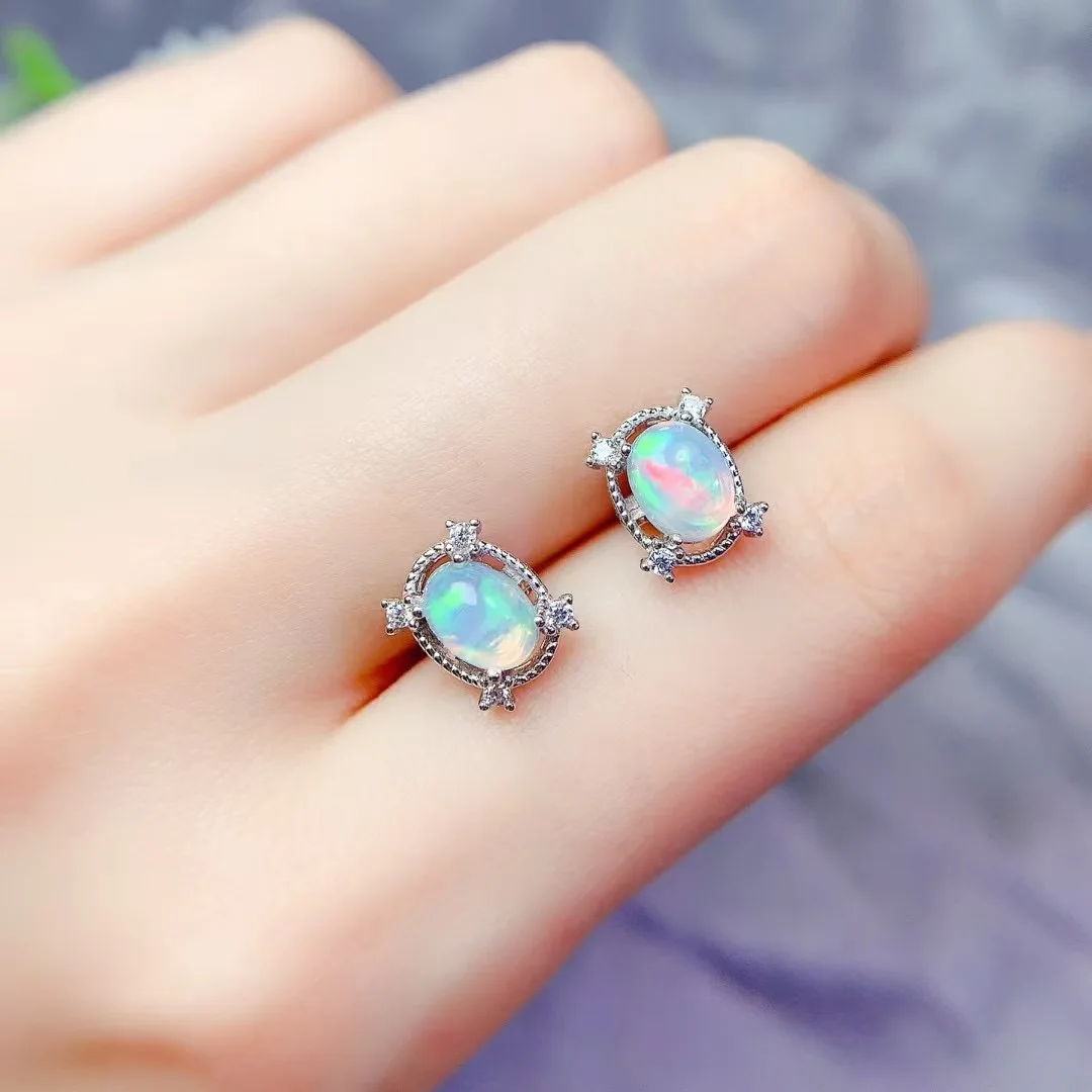 Natural Opal Colorful Gemstone Solid Sterling Silver S925 Stud Earring Classic Design Women Christmas Gifts
Natural Opal Colorful Gemstone Solid Sterling Silver S925 Stud Earring Classic Design Women Christmas Gifts