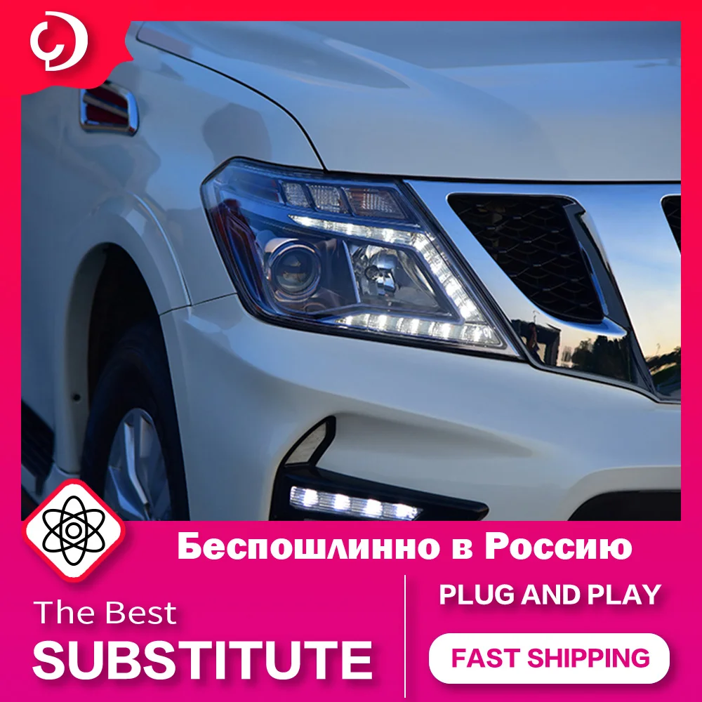 AKD автостайлинг фары для Nissan патруль Y62 2012-2017 светодиодные фары DRL Передняя лампа светодиодный проектор автомобильные аксессуары
AKD автостайлинг фары для Nissan патруль Y62 2012-2017 светодиодные фары DRL Передняя лампа светодиодный проектор автомобильные аксессуары