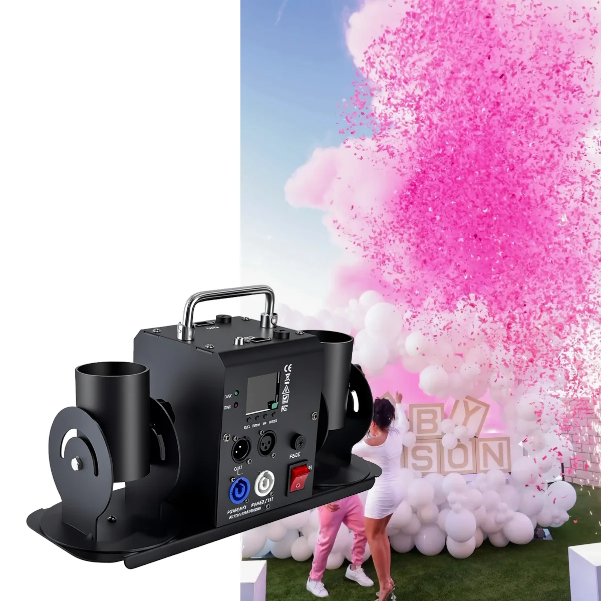 2CH DMX512 Remote Control Battery Powered Double Shot Streamer Launcher Confetti Cannon For Stage Party Wedding
2CH DMX512 Remote Control Battery Powered Double Shot Streamer Launcher Confetti Cannon For Stage Party Wedding