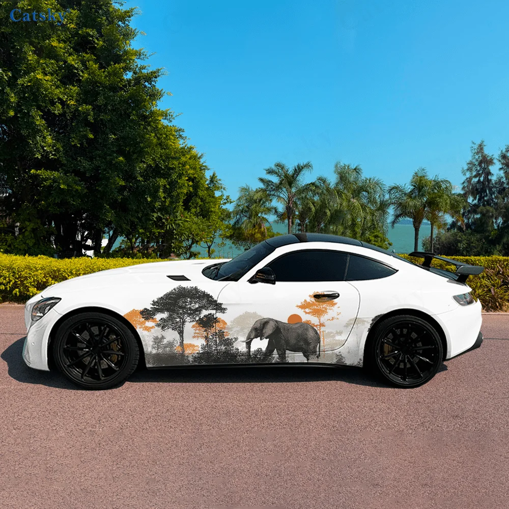 Саванна слон закат дерево боковая наклейка автомобиля декор, ПВХ водонепроницаемая устойчивая к царапинам наклейка, защита автомобиля, автоаксессуары подарок
Саванна слон закат дерево боковая наклейка автомобиля декор, ПВХ водонепроницаемая устойчивая к царапинам наклейка, защита автомобиля, автоаксессуары подарок