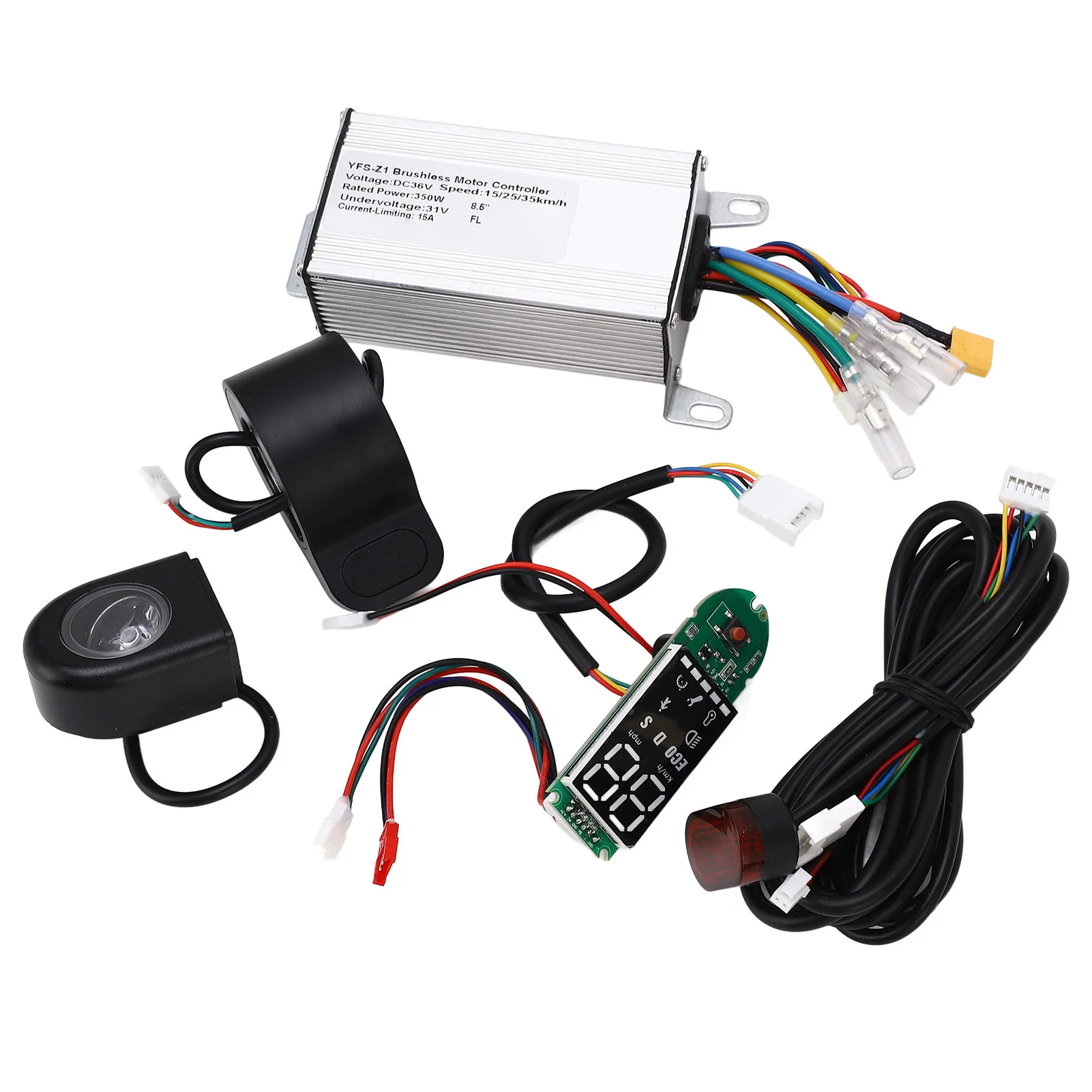 36V Electric Scooter Controller Set Sturdy and Durable Aluminium Alloy Brake Handle and Circuit Board Tail Light Headlight Kit
36V Electric Scooter Controller Set Sturdy and Durable Aluminium Alloy Brake Handle and Circuit Board Tail Light Headlight Kit
