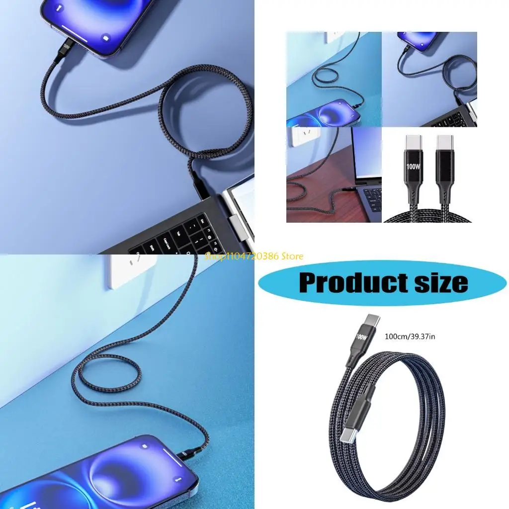 K0EA Type C Charging Cord PD100W USB C Fast Charging Cable Nylon Braided 1M 39.37in
K0EA Type C Charging Cord PD100W USB C Fast Charging Cable Nylon Braided 1M 39.37in