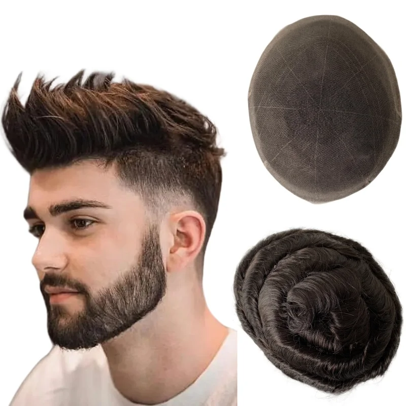 India Virgin Human Hair Pieces Color #1B 32mm Wave Unit 8x10 Full Lace Toupee for White Men
India Virgin Human Hair Pieces Color #1B 32mm Wave Unit 8x10 Full Lace Toupee for White Men