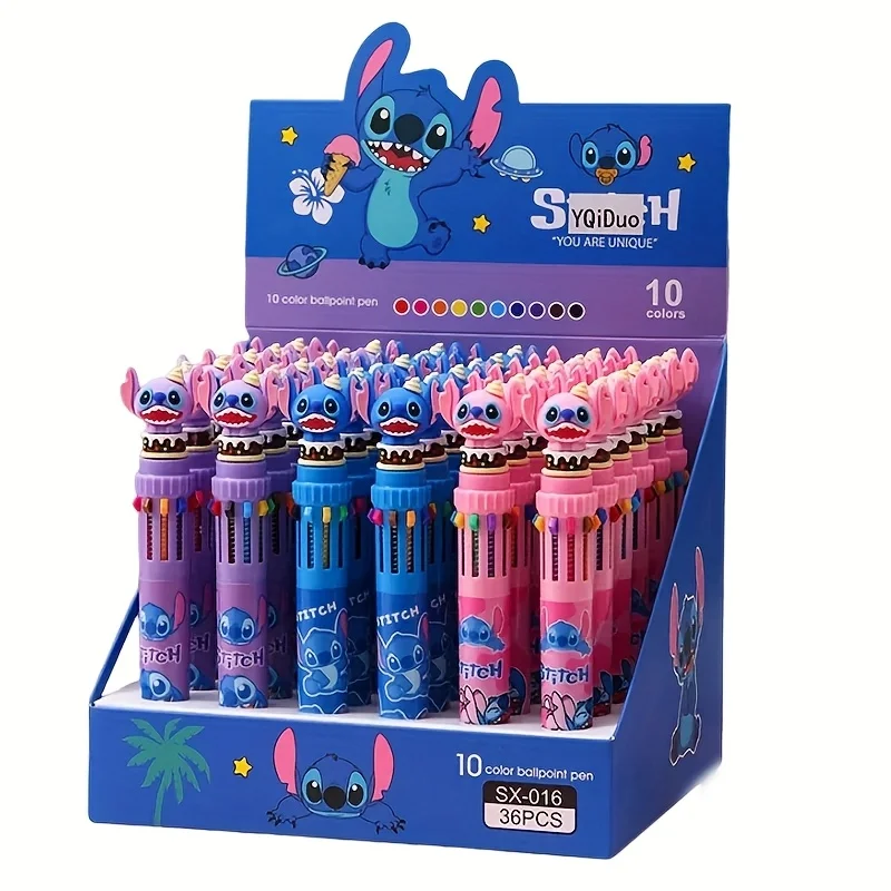 1 piece of Disney Stitch ballpoint pen, 10 color marker pen, color pen, cartoon pen, student multifunctional color marker pen
1 piece of Disney Stitch ballpoint pen, 10 color marker pen, color pen, cartoon pen, student multifunctional color marker pen