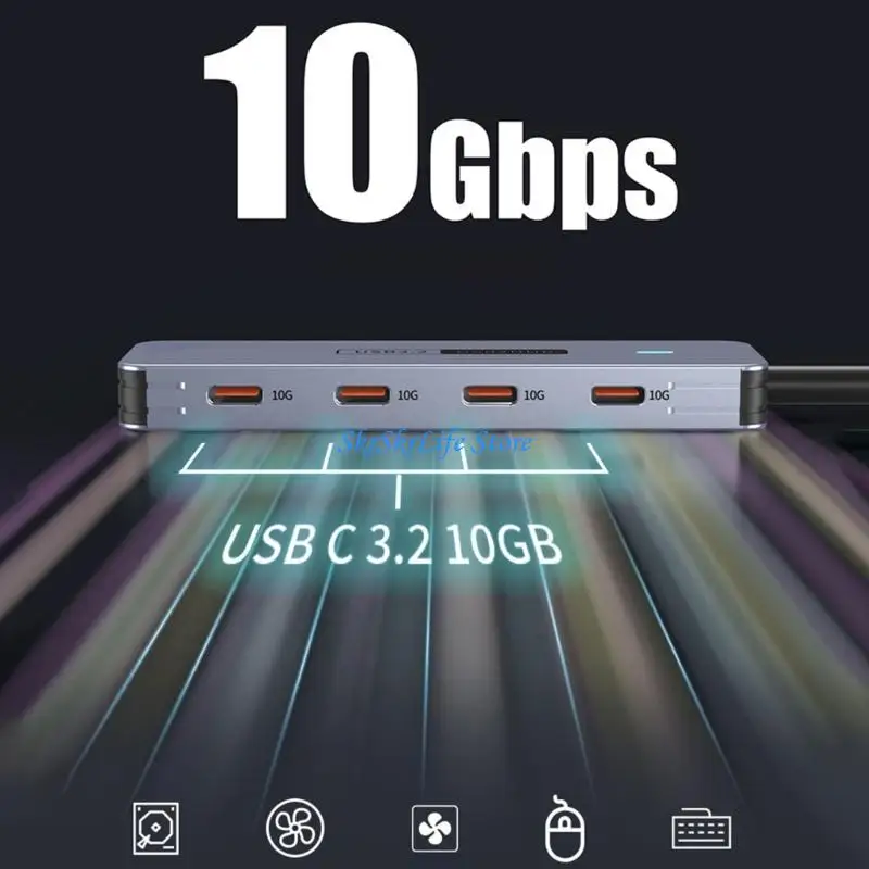 E65E 4 USB C Port Expander 10 Гбит / с Алюминиевые адаптеры для мобильных устройств ПК на мобильных устройствах ПК
E65E 4 USB C Port Expander 10 Гбит / с Алюминиевые адаптеры для мобильных устройств ПК на мобильных устройствах ПК