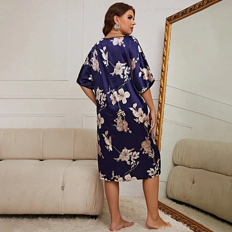 Summer Plus Size Pajamas Women's Fashion Home Sleepwear 200Kg Women's Dresses Flowers Printed Women's Knee Length Dresses
Summer Plus Size Pajamas Women's Fashion Home Sleepwear 200Kg Women's Dresses Flowers Printed Women's Knee Length Dresses