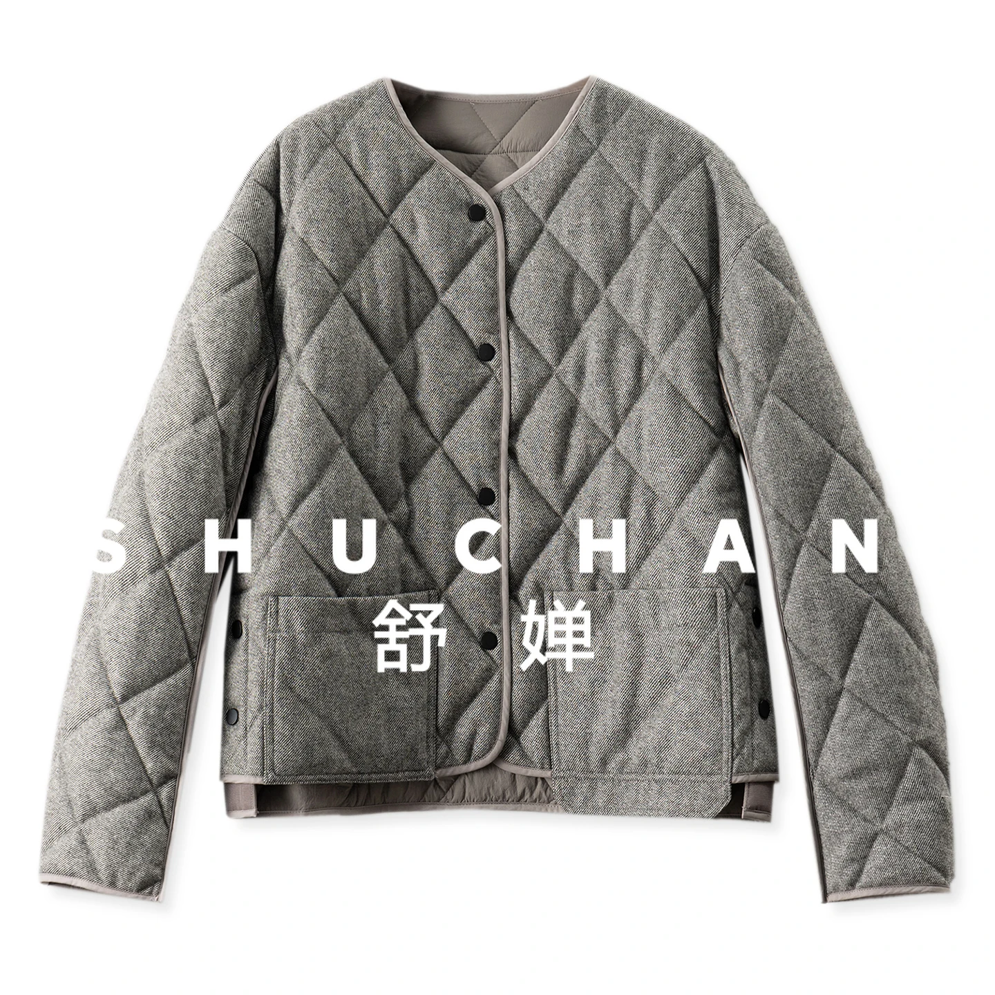 Old Money Medieval Gray, English Silver Silk Rhombus Quilted with Wool Round Neck Jacket Women 51I7
Old Money Medieval Gray, English Silver Silk Rhombus Quilted with Wool Round Neck Jacket Women 51I7