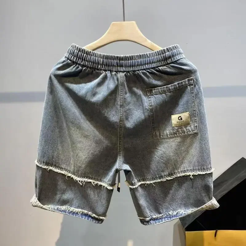 Men's Short Jeans Pants Wide with Pockets Bermuda Baggy Male Denim Shorts Loose Long Half Drawstring Retro Korean Fashion Cut Xl
Men's Short Jeans Pants Wide with Pockets Bermuda Baggy Male Denim Shorts Loose Long Half Drawstring Retro Korean Fashion Cut Xl