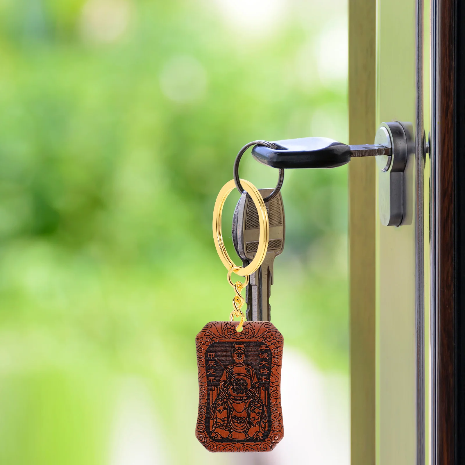 Chinese Style Wooden Tai Sui Pendant Keychain Festival Hanging Ornament Craft Amulet Amulet Pendant Keychain Decor 
Chinese Style Wooden Tai Sui Pendant Keychain Festival Hanging Ornament Craft Amulet Amulet Pendant Keychain Decor