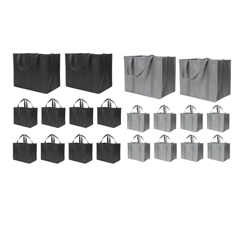 35L Reusable Grocery Bags With Long Handles, 10 Pack Foldable Reusable Shopping Bags, Grocery Bulk Tote Bags Grey Easy To Use
35L Reusable Grocery Bags With Long Handles, 10 Pack Foldable Reusable Shopping Bags, Grocery Bulk Tote Bags Grey Easy To Use
