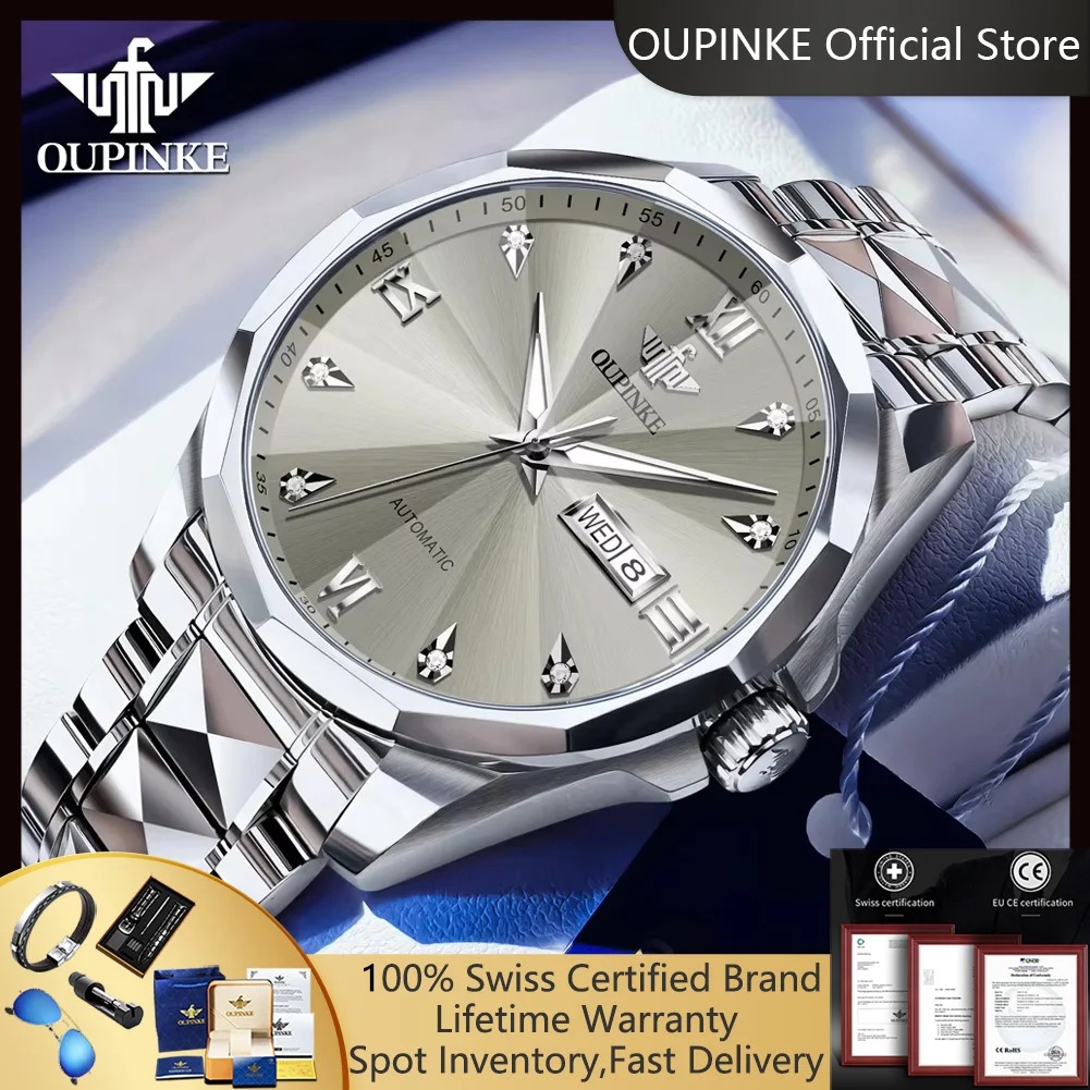 OUPINKE 3313, японские автоматические механические наручные часы для мужчин, модные мужские часы с ромбом и зеркалом из вольфрамовой стали с двойным календарем
OUPINKE 3313, японские автоматические механические наручные часы для мужчин, модные мужские часы с ромбом и зеркалом из вольфрамовой стали с двойным календарем